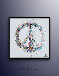 Peace Symbol 35 Amazing colors, beautiful rich texture, relaxing and elegant oil painting by Koby Feldmos