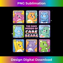 care bears vintage classic the many moods of care bears v-neck - png sublimation digital download