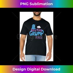 Care Bears Grumpy Bear Resting Grump Face Cloudy Mood Logo - Digital Sublimation Download File