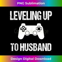 Mens Engagement Groom Video Game Lovers Leveling Up to Husband Tank Top - Premium PNG Sublimation File