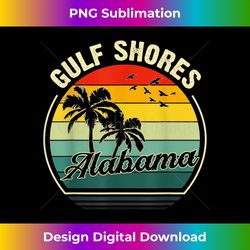 Vintage Gulf Shores Beach Alabama Summer Sunset Palm - Professional Sublimation Digital Download