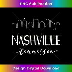 Nashville Tennessee Shirt - Downtown Skyline Calligraphy Tee