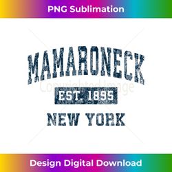 Mamaroneck New York NY Vintage Sports Design Navy Print - Elegant Sublimation PNG Download