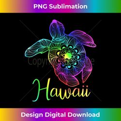 Colorful Mandala Sea Turtle Hawaii Tie Dye Graphic Art - Aesthetic Sublimation Digital File