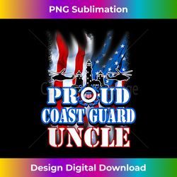 Coast Guard Uncle Shirt USA Flag Military T-Shirt Men - Sublimation-Ready PNG File