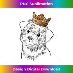 Morkie Dog Wearing Crown - Artistic Sublimation Digital File