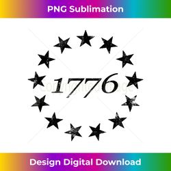13 Star Flag Betsy Ross Distressed American Flag - PNG Transparent Sublimation File