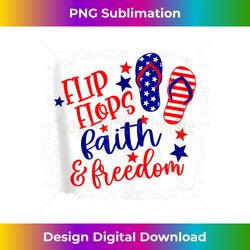 Flip Flops Faith And Freedom Tank Top - Premium PNG Sublimation File