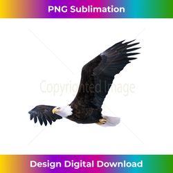 elegant american bald eagle in flight photo portrait long sleeve - retro png sublimation digital download