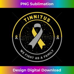 Tinnitus Ribbon Awareness Family Support Gift Long Sleeve - Signature Sublimation PNG File