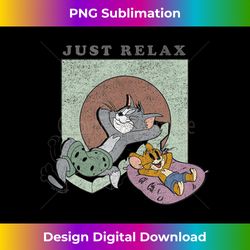 tom and jerry just relax distressed summer friends tank top 1 - signature sublimation png file