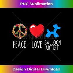 balloon artist love peace balloon twister balloon animal tank top - sublimation-ready png file