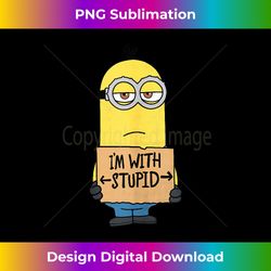 Despicable Me Minions I'm With Stupid Sign Portrait Tank Top - Sublimation-Ready PNG File