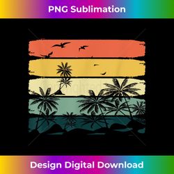 Summer Vibes Exotic Palm Trees Retro Tropical Summer 1 - Creative Sublimation PNG Download