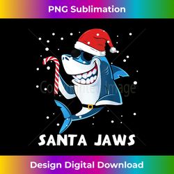 Santa Jaws White Shark Christmas Shark - Artistic Sublimation Digital File