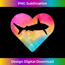 Women or Girls Mako Shark Tie Dye Watercolor Tank Top - Professional Sublimation Digital Download