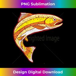 vintage golden trout fishing retro fish graphic 1 - trendy sublimation digital download