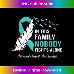In This Family No One Fights Cervical Cancer Alone - Elegant Sublimation PNG Download
