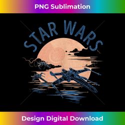 Star Wars X-Wing Sunset 2 - Instant PNG Sublimation Download