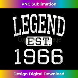 Legend Established 1966 Vintage Style Born 1966 Birthday Tank Top - PNG Sublimation Digital Download
