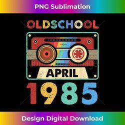 Vintage Cassette Oldschool April 1985 35th Birthday Gifts - High-Resolution PNG Sublimation File