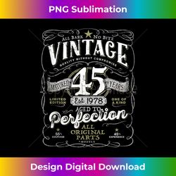 Vintage 45th Birthday 1978 Aged to Perfection Born in 70s Tank Top - Special Edition Sublimation PNG File