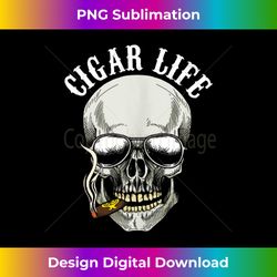 Awesome Skull Cigar Life Tobacco Cigars Smoker - Creative Sublimation PNG Download