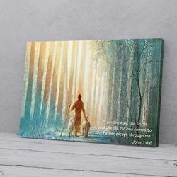 I Am The Way The Truth And The Life Jesus And Sheep Canvas Prints Jesus Canvas Prints Jesus Christ Wall Art Canvas Pictu