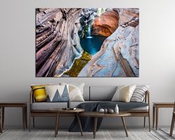Nature Canyon art prints Waterfall Australia National Park wall art canvas Landscape print Large wall art Living room