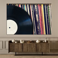 Vinyl Record Wall Art, Music Wall Art, Music Decor, Vintage Vinyl Covers Canvas Print, Album collection, Music gifts, Re
