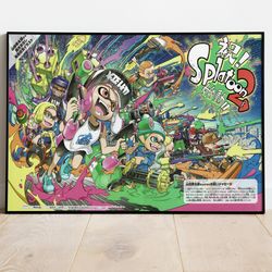 Splatoon Poster, Canvas Wall Art, Rolled Canvas Print, Canvas Wall Print, Game Poster