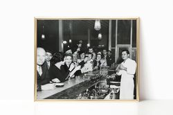 end of prohibition black and white vintage wall art wine beer lover canvas framed bar wall decor bartender poster printe