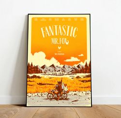 Fantastic MrFox Poster, Canvas Wall Art, Rolled Canvas Print, Canvas Wall Print, Movie Poster-1