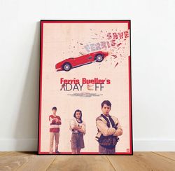 Ferris Bueller's Day Off Poster, Canvas Wall Art, Rolled Canvas Print, Canvas Wall Print, Movie Poster