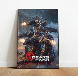 Gears of War Poster, Canvas Wall Art, Rolled Canvas Print, Canvas Wall Print, Game Poster