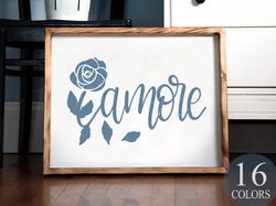 Amore, Love Quote Sign, Valentines Day Gift, Rustic Wooden Sign, Girlfriend Gift Idea, Italian Love Quote, Anniversary G