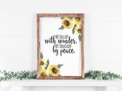 Be Filled With Wonder By Touched By Peace, Home Wooden Sign, Special Gift, Inspiring Home Sign, Love And Peace, Loving H
