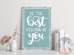 Be The Best Version Of You, Motivational Gift, Achievement Gift, Exercise Motivation, Gym Decor, Farmhouse Gym, Country