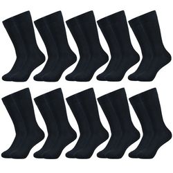 Men's Black Cotton Dress Crew Socks