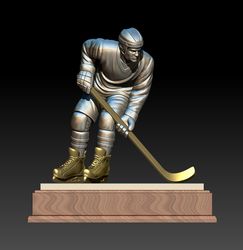 3D STL Model file Sport Figure Hockey Player for 3D Printing