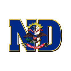 ND STATE OF NORTH DAKOTA FLAG THE PEACE GARDEN STATE