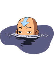 Avatar aang sad swiming