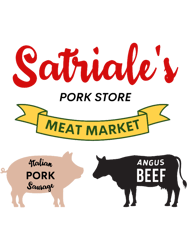 Satriales Pork Store Meat Market Sopranos New Jersey Pork Sausage Angus Beef