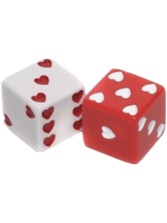 cute aesthetic coquette soft girl red heart lovecore dice