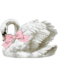 Swan with ribbon bow
