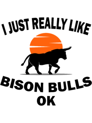 I Just Really Like Bison Bulls Ok Classic(7)