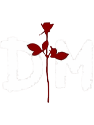 Depeche Mode(DM) logo and red rose, DPCHMOD