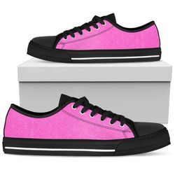 pink low top women's canvas shoes