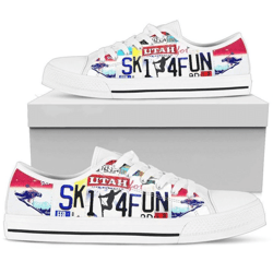 ski for fun canvas shoes white low top shoes