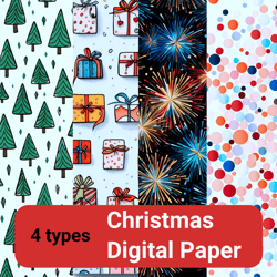 Christmas digital paper, Santa Claus pattern, seamless printable texture, instant download